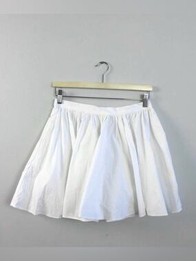 Free People Gaia White Mini Skirt xs (100% cotton)